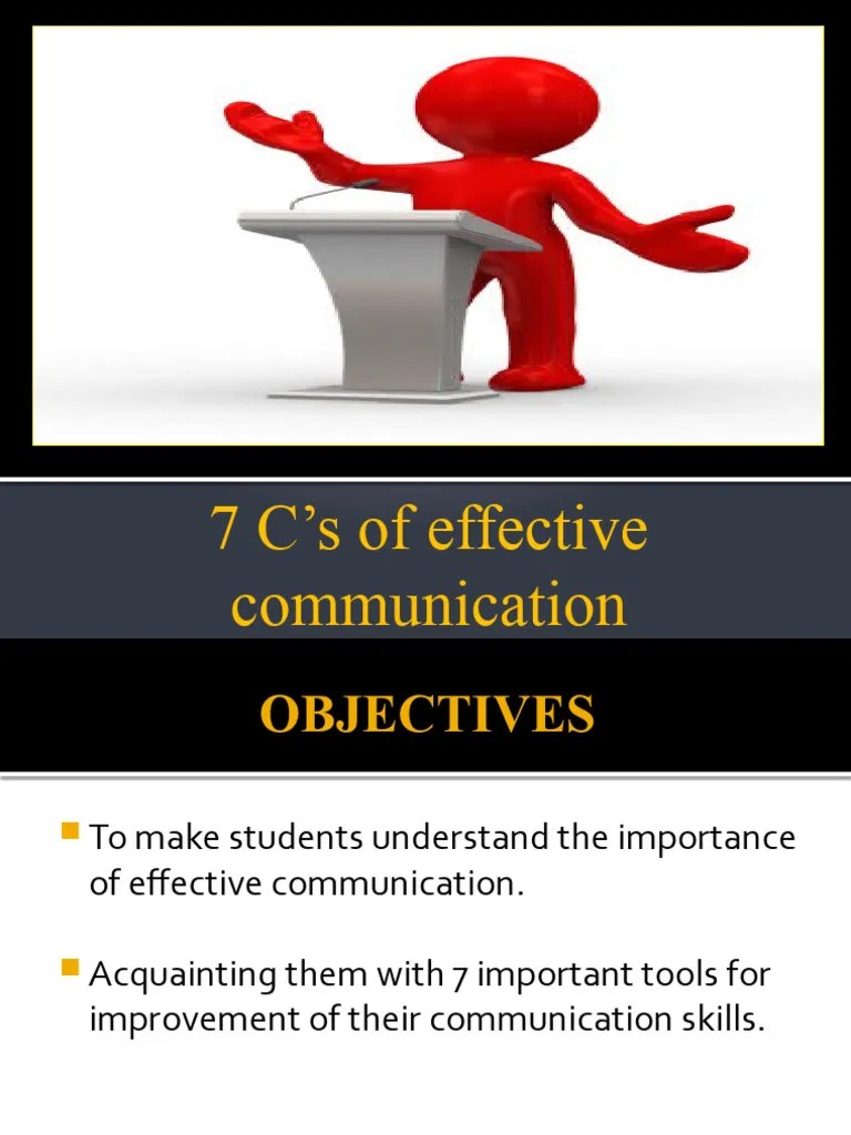 7c's Of Effective Communication | PDF | Jargon | Linguistics