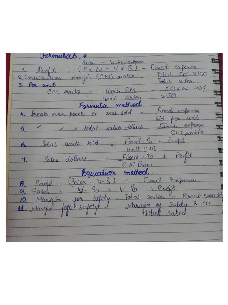 Accounting Formulas | PDF