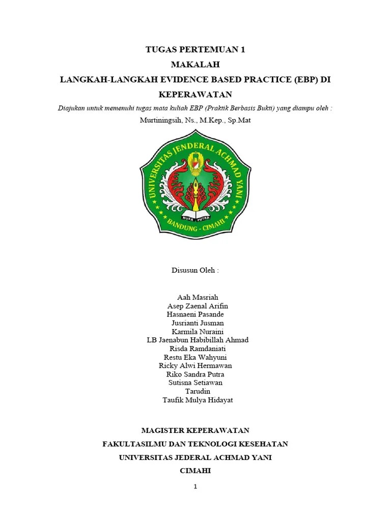 TUGAS 1 EBP Kelompok 3 | PDF | Pengembangan Diri | Kesehatan Holistik