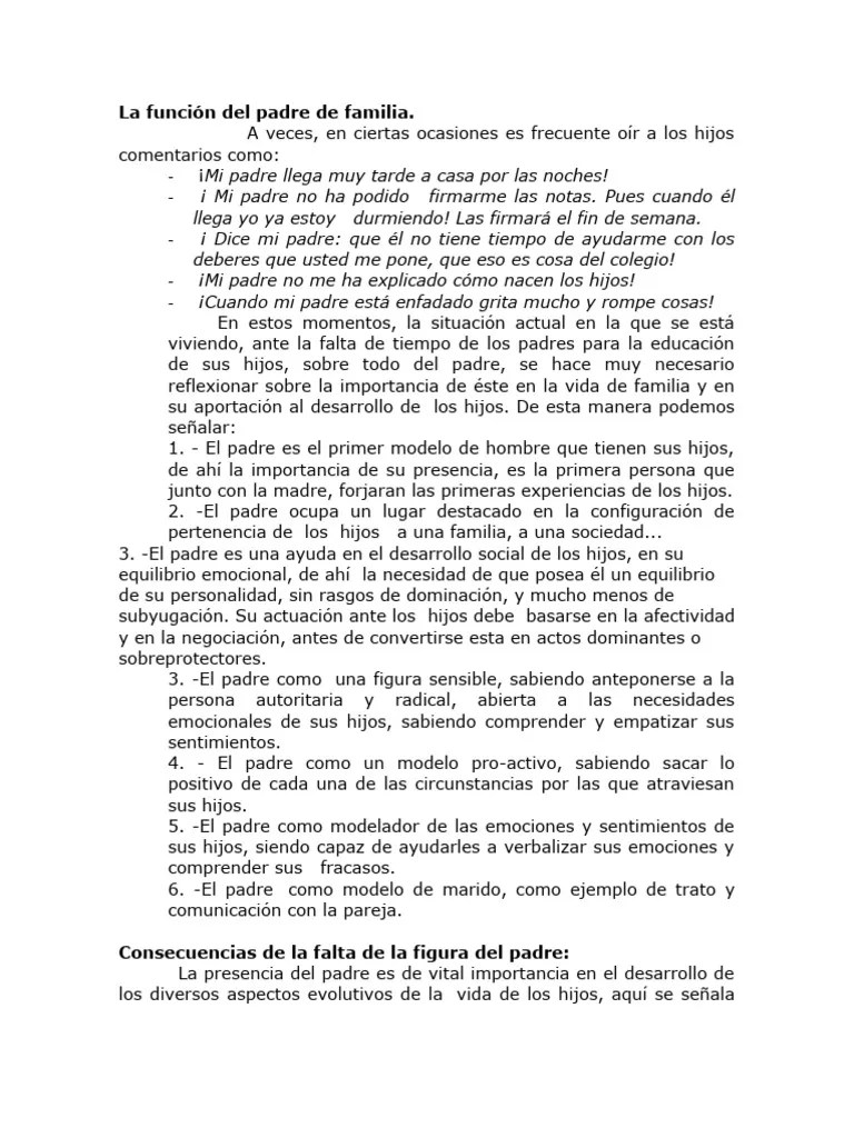 La Función Del Padre De Familia | PDF