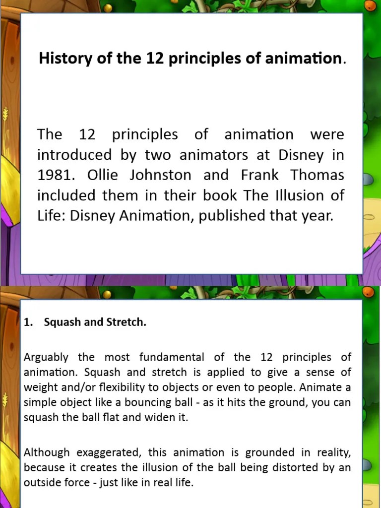 History Of The 12 Principles Of Animation | PDF