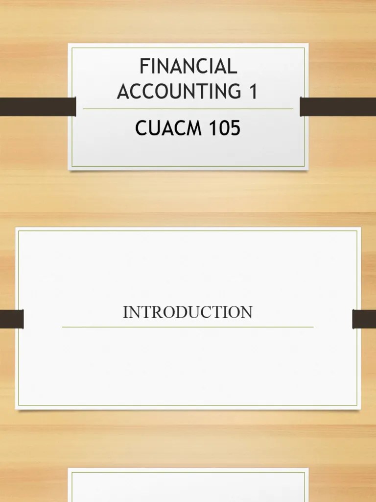 1 Introduction Financial Accounting 1 (Cuacm105) | Download Free PDF ...