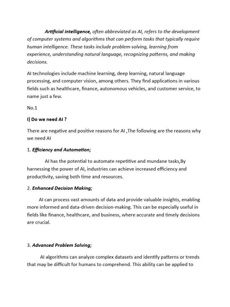 Artificial Intelligence Group | PDF | Artificial Intelligence ...
