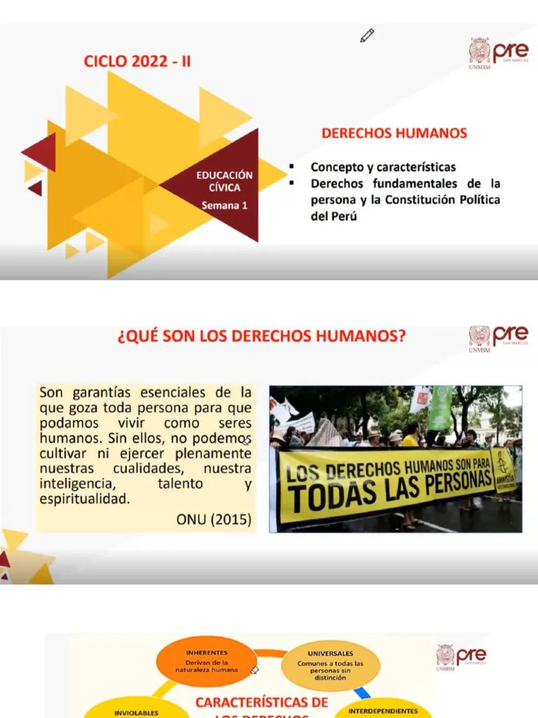 Educación Cívica Semana 1 (Derechos Humanos) | PDF
