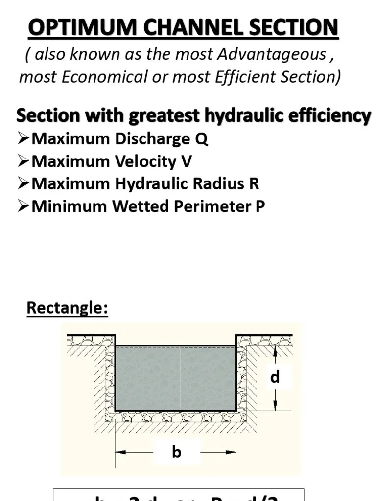 4 Optimum Channel Section | PDF | Rectangle | Geometric Shapes