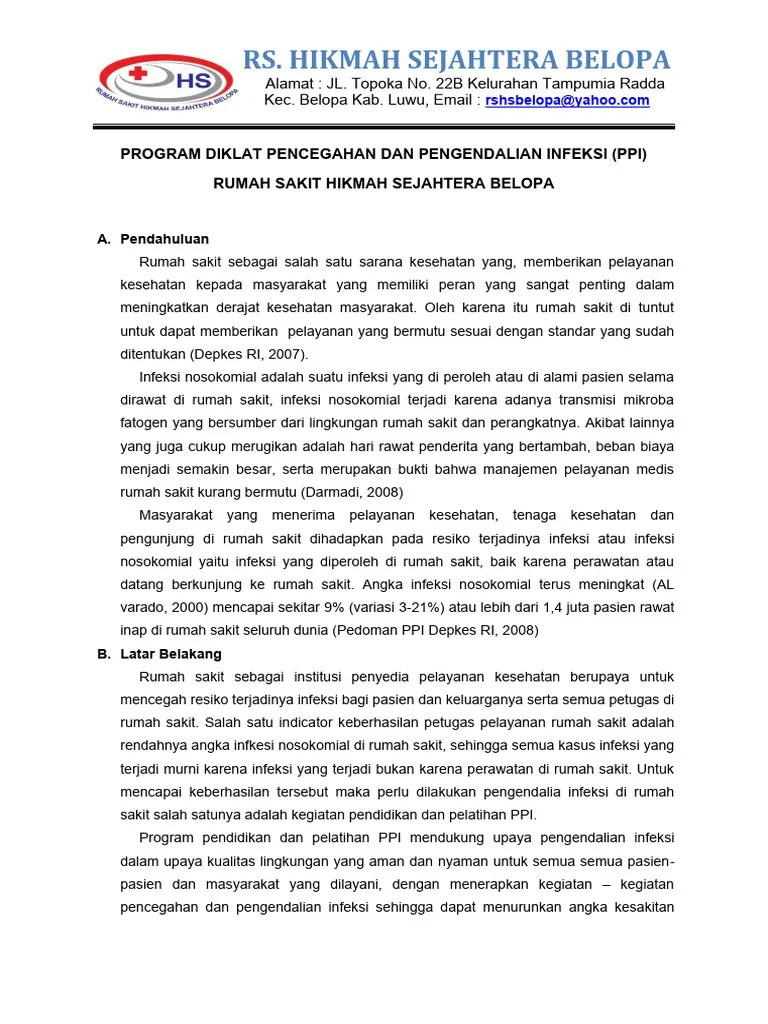 Panduan Program Pelatihan Dan Edukasi Ppi | PDF