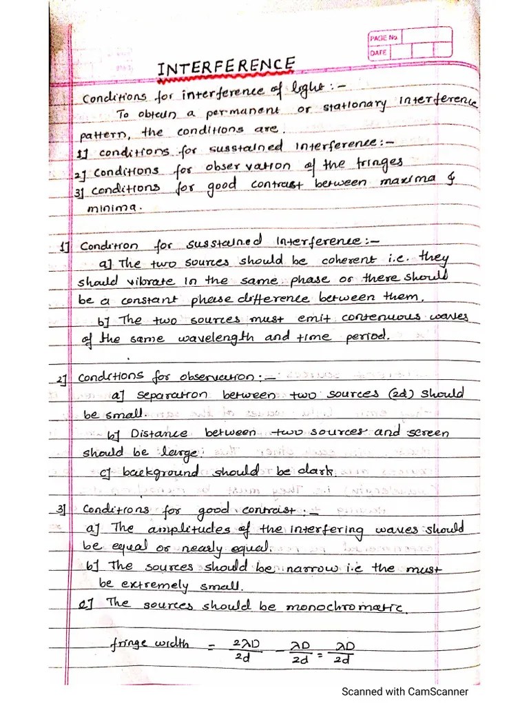 Interference Of Light | PDF