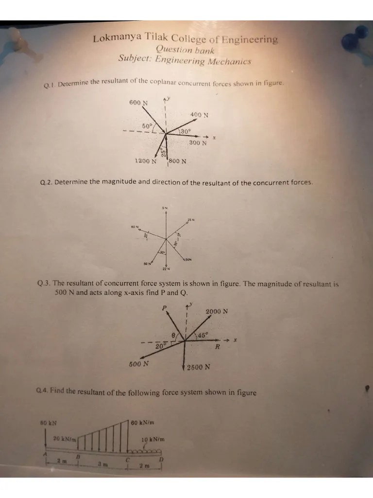 Mechanics Question Bank | PDF