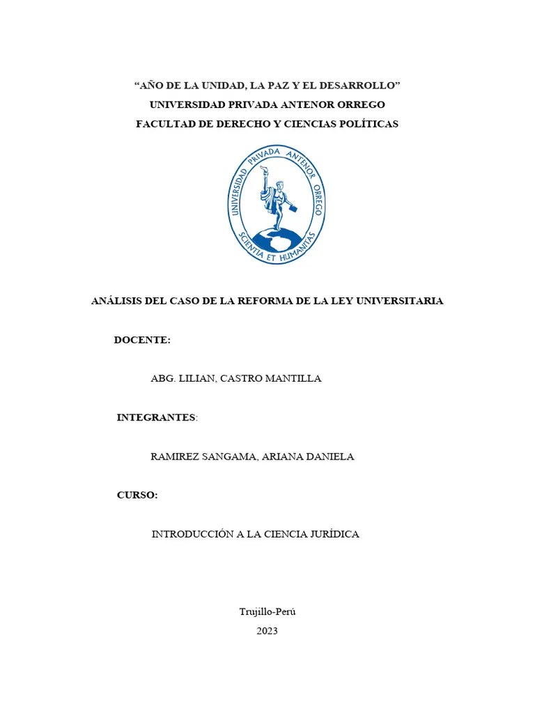 Análisis Del Caso De La Reforma De La Ley Universitaria | PDF ...