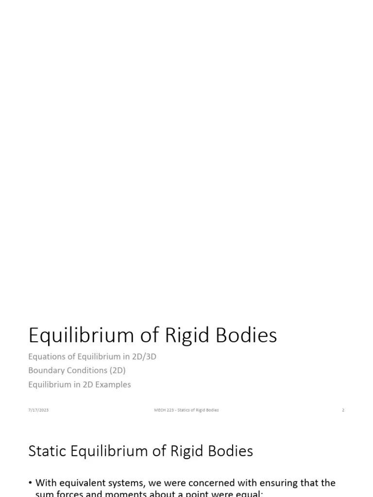 Equilibrium Of Rigid Bodies Structural Analysis | PDF | Truss | Structural Analysis