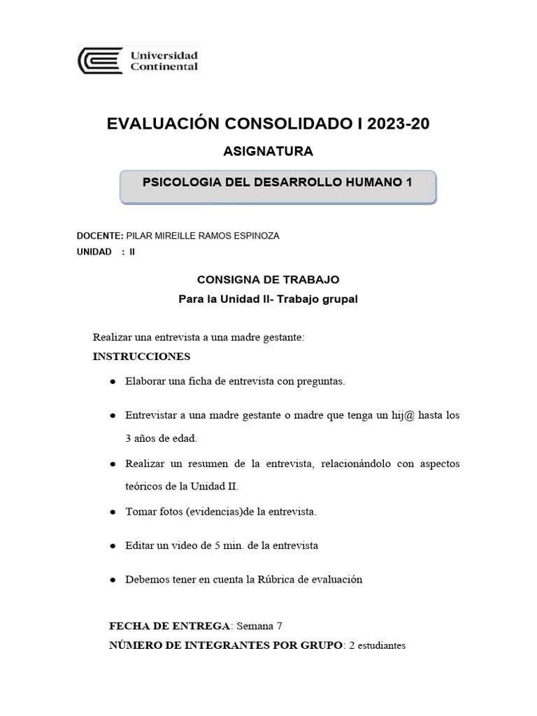 Consigna - De - Trabajo - Unidad II 2023 | PDF