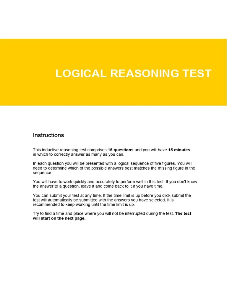 1A. Logical Reasoning Test | PDF