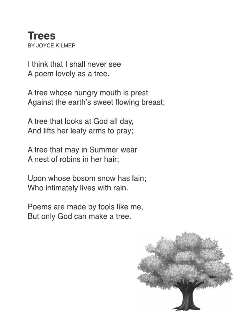 Trees by joyce kilmer