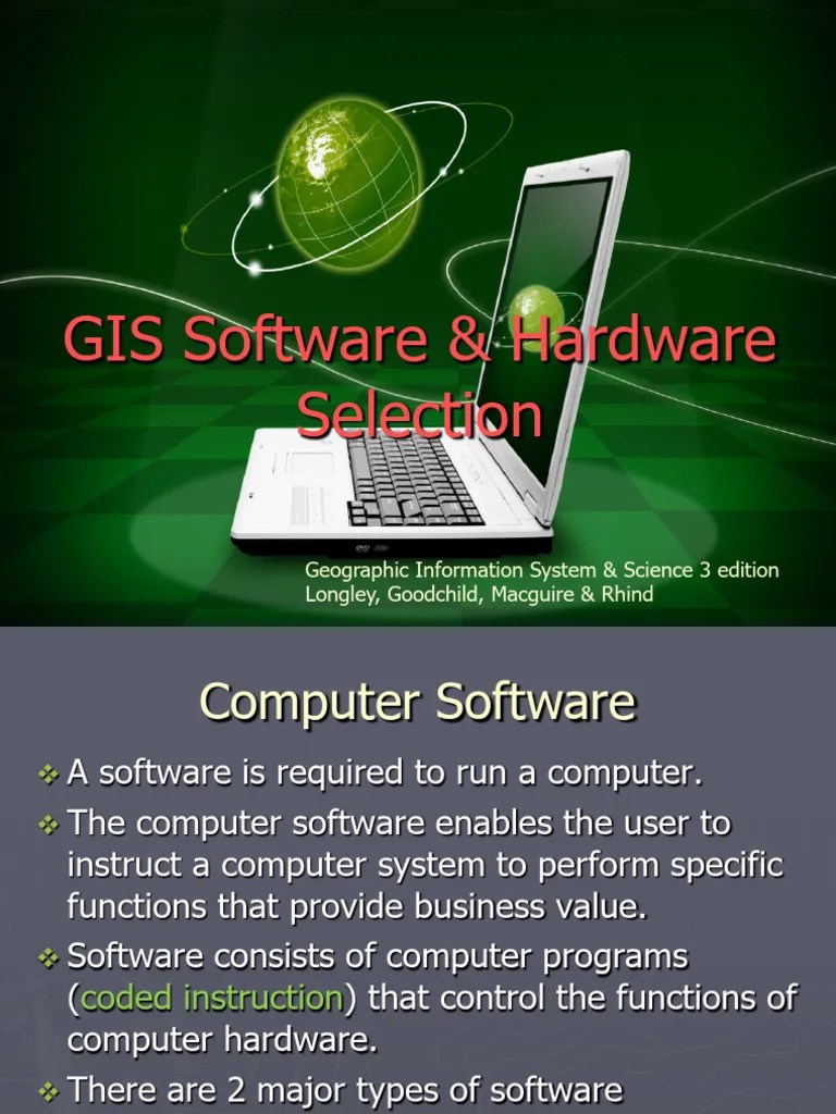 Gis Software And Hardware Selection | PDF | Geographic Information ...