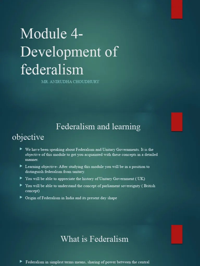 Module 4 | PDF | Federalism | Separation Of Powers