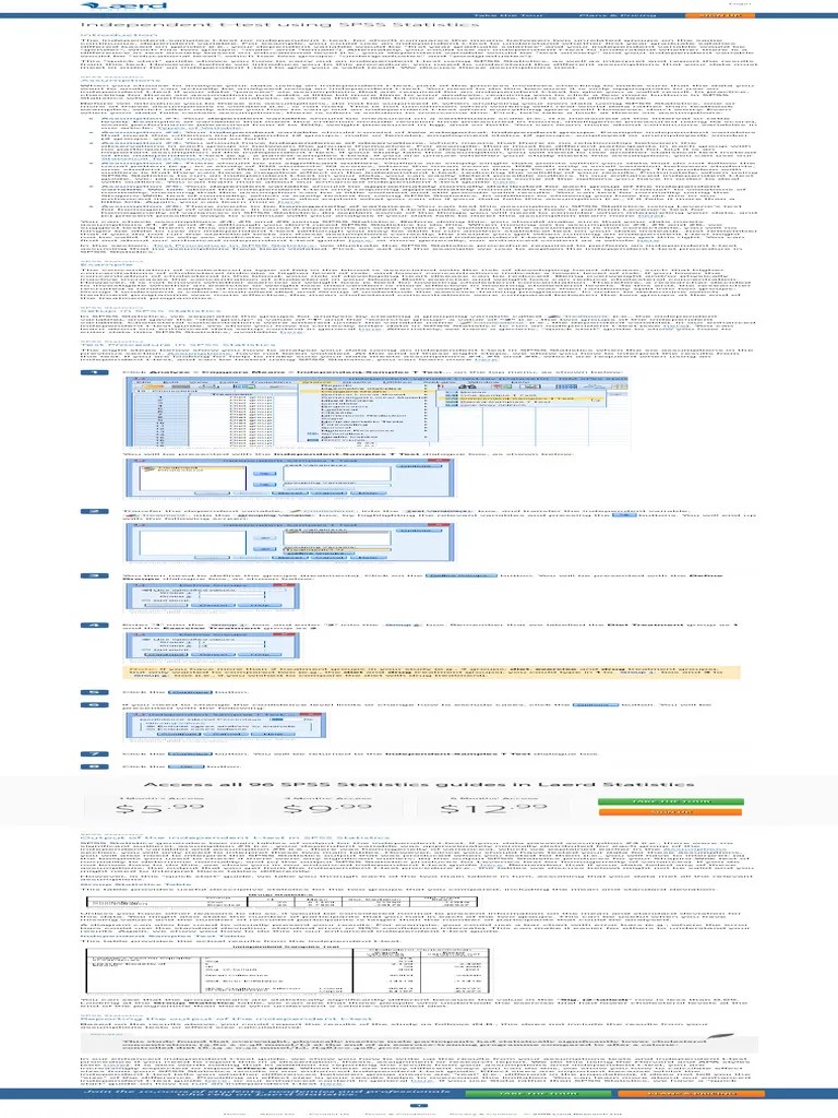 Independent T-Test In SPSS Statistics - Procedure, Output And ...