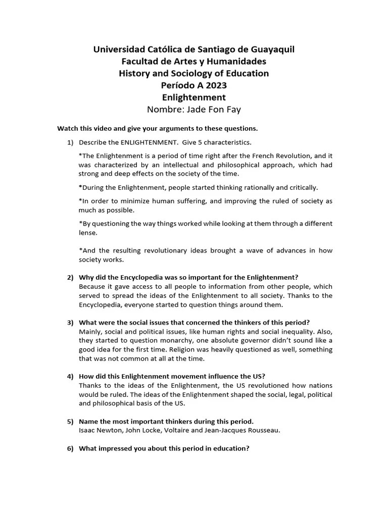 Enlightenment | PDF | Age Of Enlightenment | Philosophical Theories