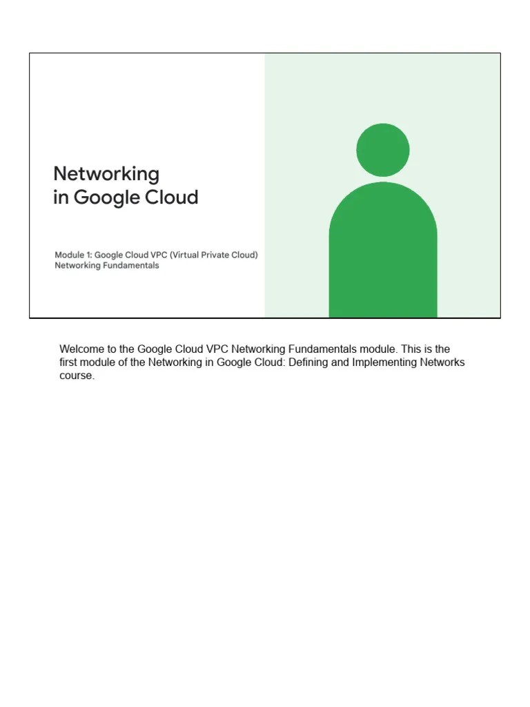 01 Google Cloud VPC Networking Fundamentals 2.0 - OD | PDF | Domain ...