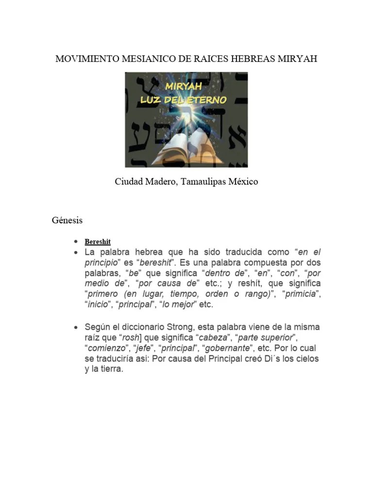 Bereshit | PDF | Libro Del Génesis | Creencia Religiosa Y Doctrina