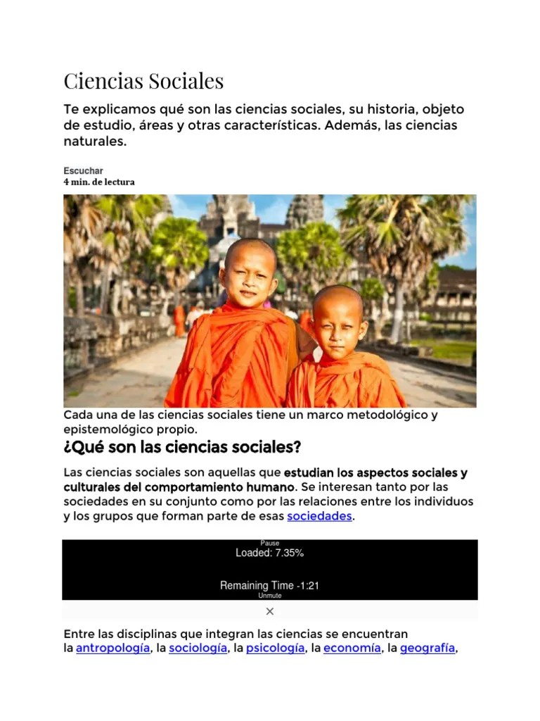 Ciencias Sociales | PDF | Ciencias Sociales | Science