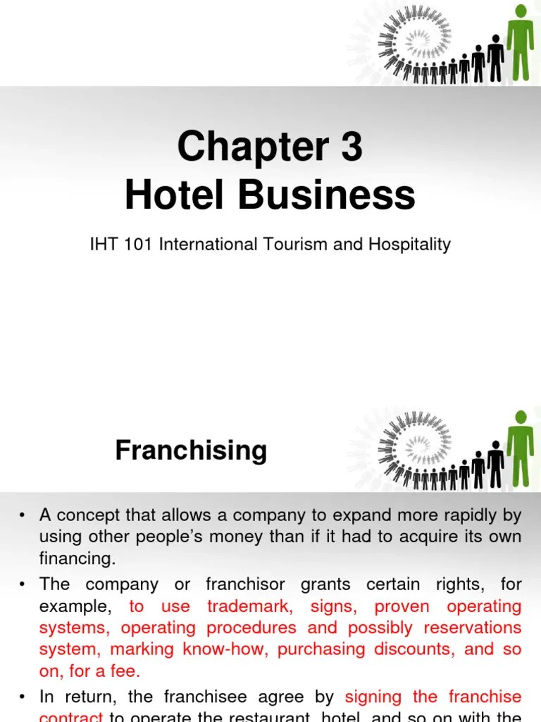 Chapter 3 Hotel Business | PDF | Franchising | Hotel