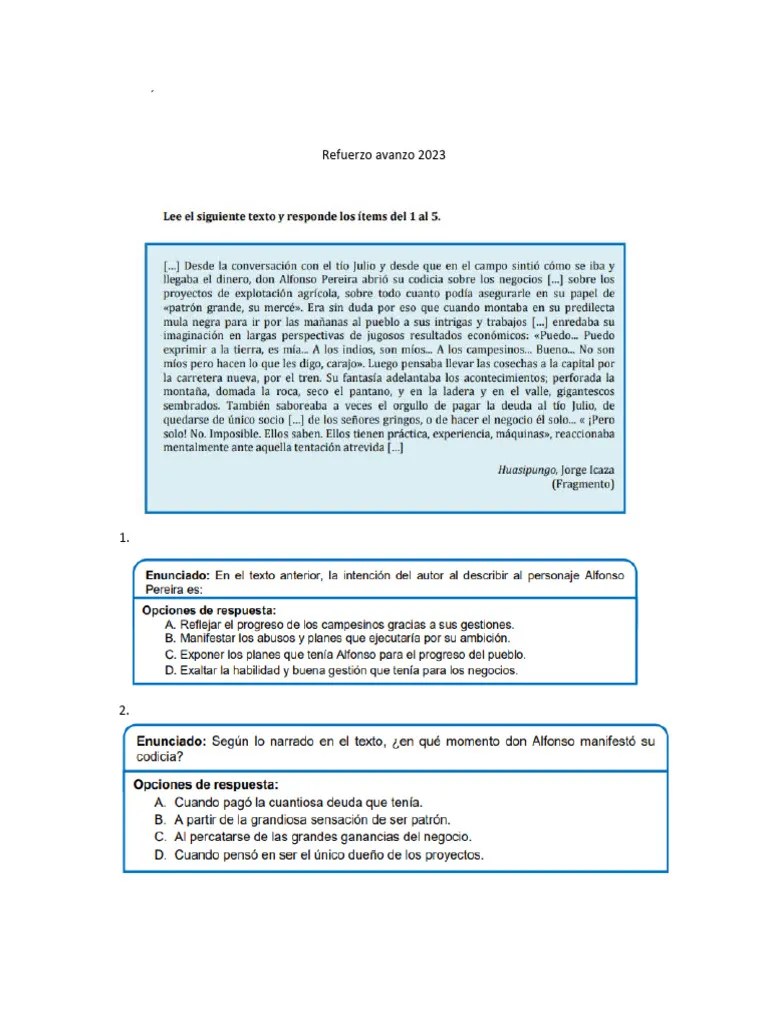 Refuerzo Avanzo 2023 | PDF