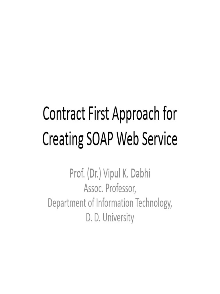 Contract First Approach | PDF