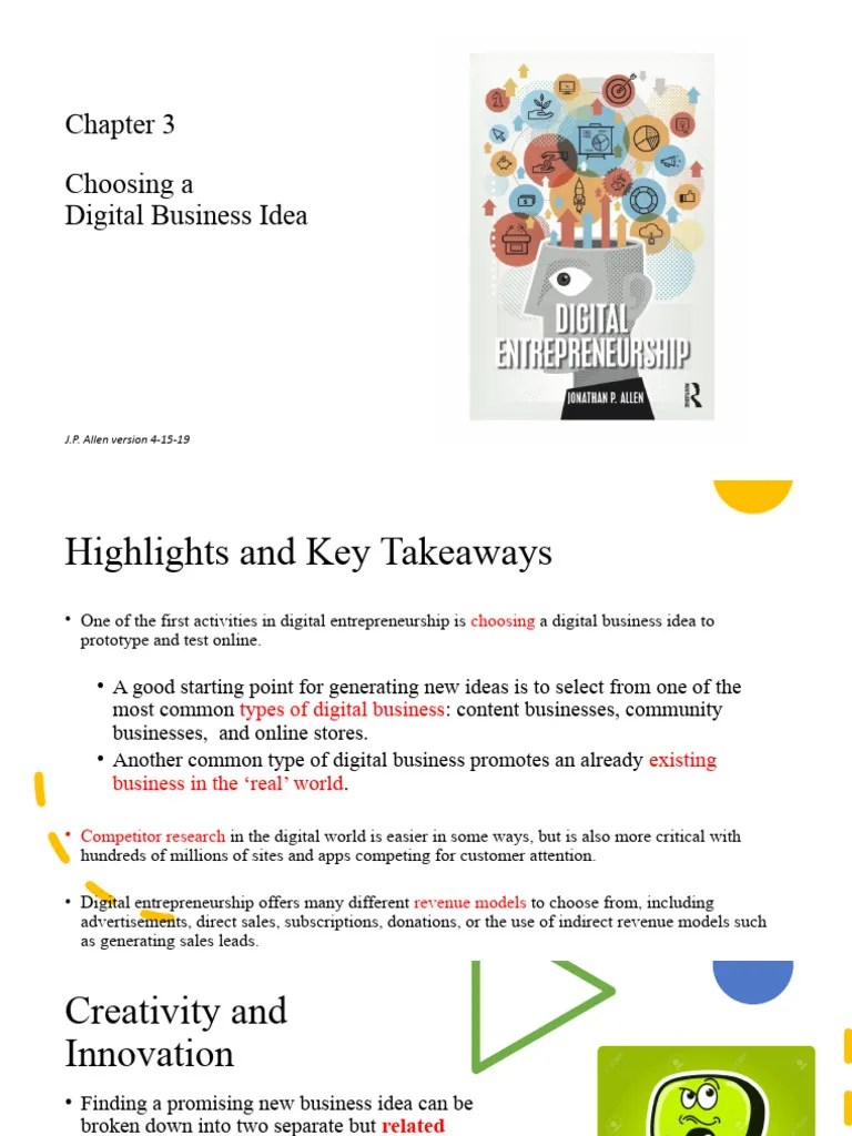 Chapter 3 - Choosing A - Digital Business Idea | PDF | Subscription ...