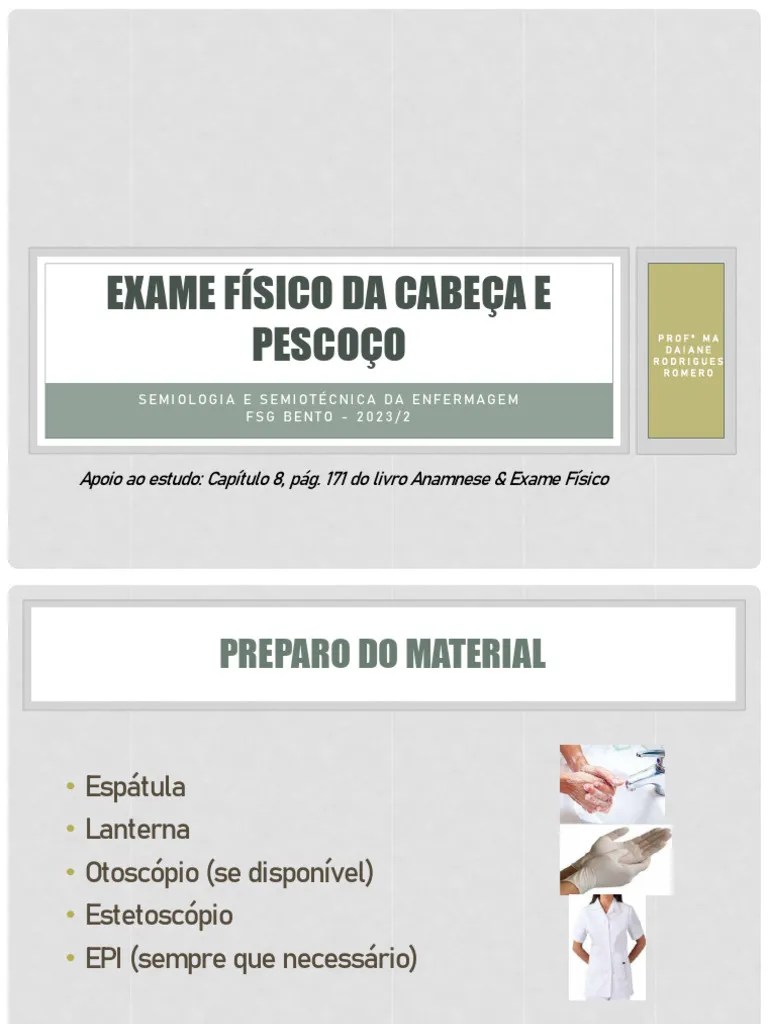 Exame Físico Da Cabeça E Pescoço | PDF | Tireoide | Olho