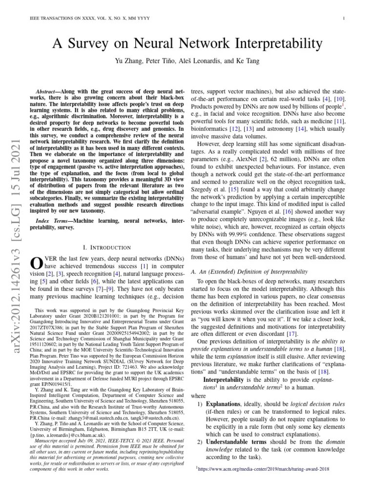 A Survey Neural Network-Interpretability | PDF