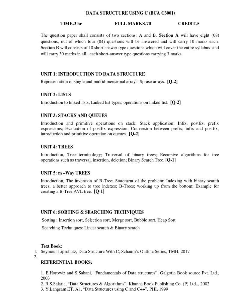 BCA Sem-3 Syllabus | PDF | Method (Computer Programming) | Class ...