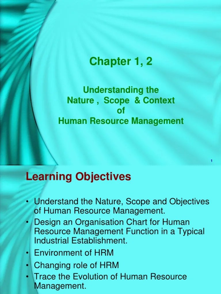 Understanding The Nature And Scope Of HRM | PDF | Human Resource ...