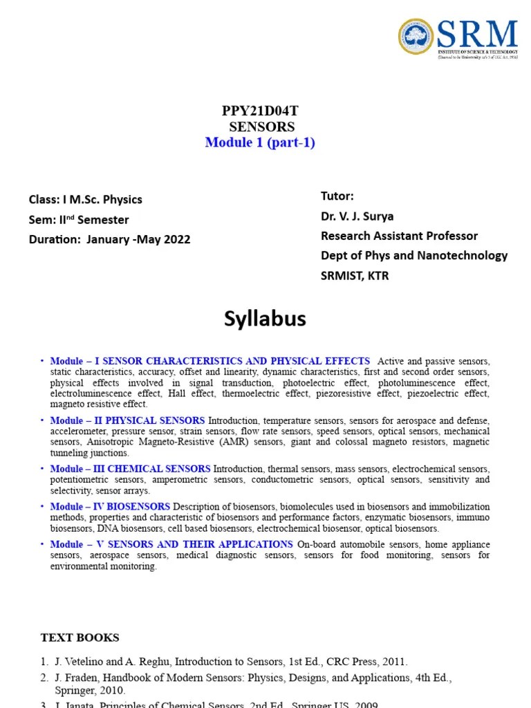 Unit-1 Sensors Part-1 | Download Free PDF | Sensor | Accuracy And Precision