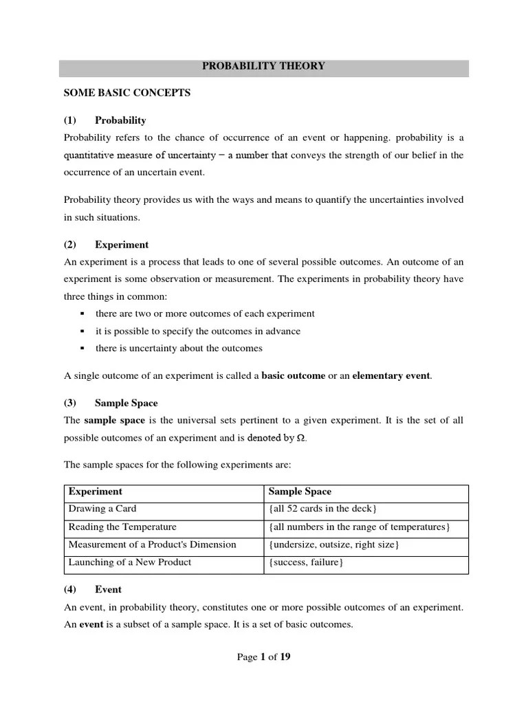 Probability Notes | PDF | Normal Distribution | Probability Distribution