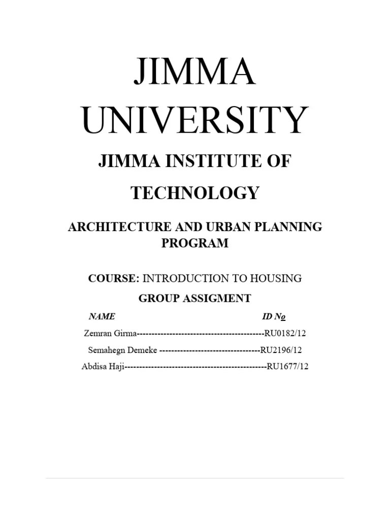 Urban Housing Study Of Addis Ababa And Jimma | PDF | Poverty | Poverty ...