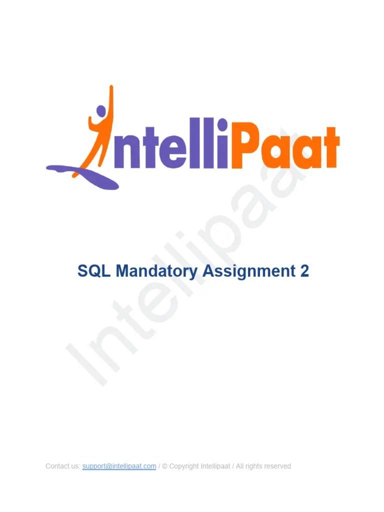 SQL Mandatory Assignment 2 | PDF