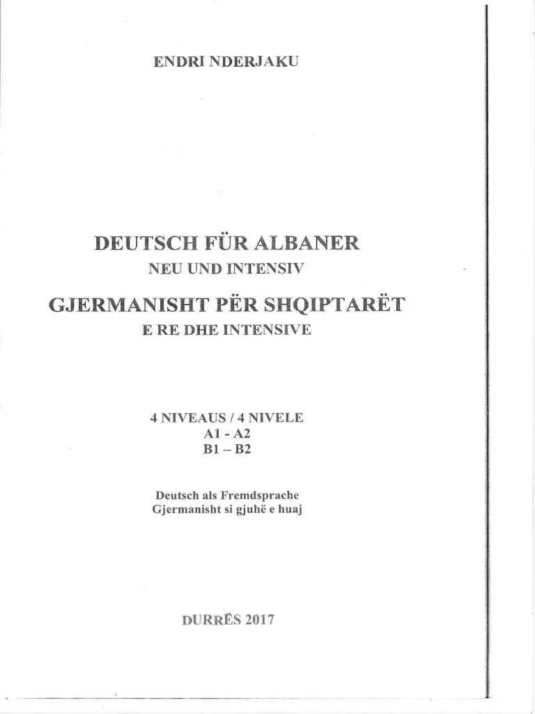 Gjermanisht Per Shqiptaret E Re Dhe Intensive | PDF