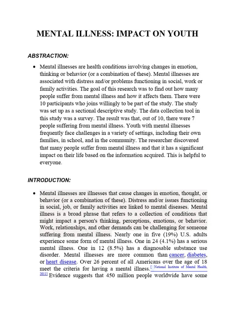 Mental Health | PDF | Mental Disorder | Substance Abuse