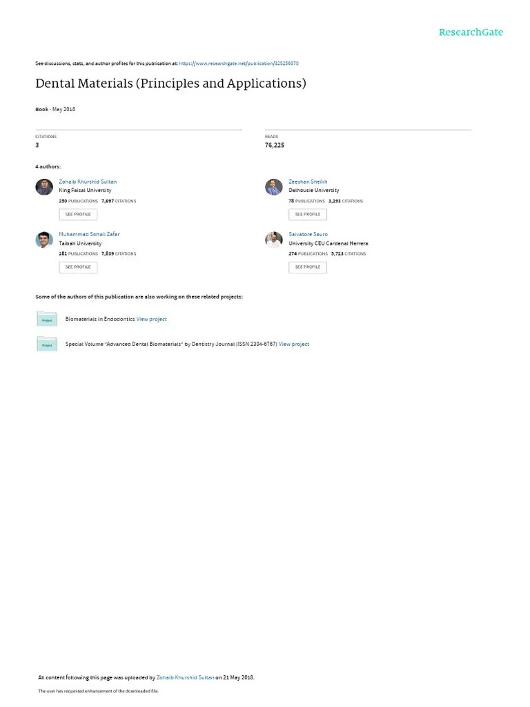 Dentalmaterials Sample PDF | PDF | Dental Implant | Metals