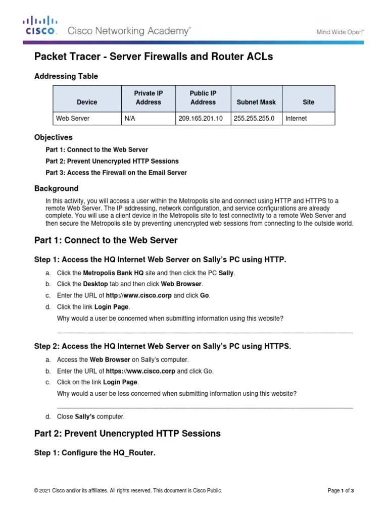 Packet Tracer Document | PDF | World Wide Web | Internet & Web