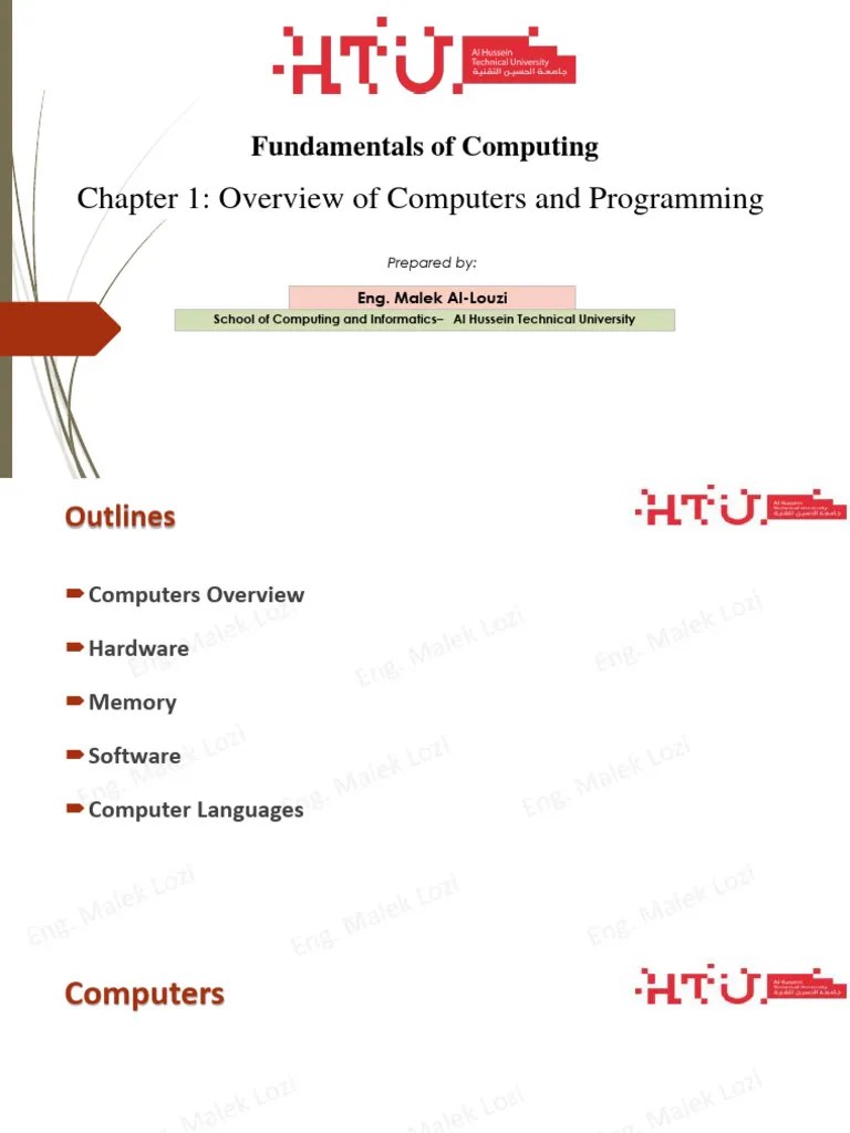 1.1.overview Of Computers And Programming V2 | PDF | Computer Data ...