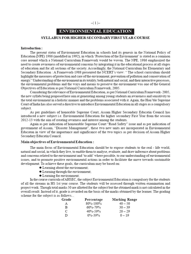 Environmental Education | PDF | Ecosystem | Conservation Biology