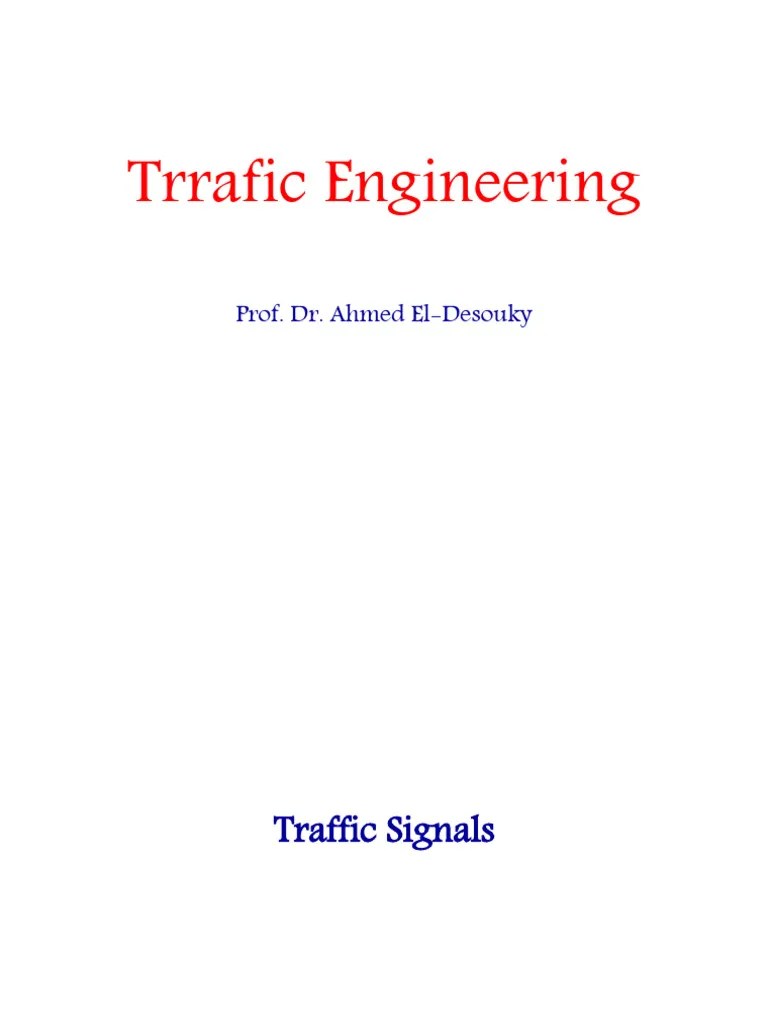 Traffic Signals | PDF | Traffic | Intersection (Road)