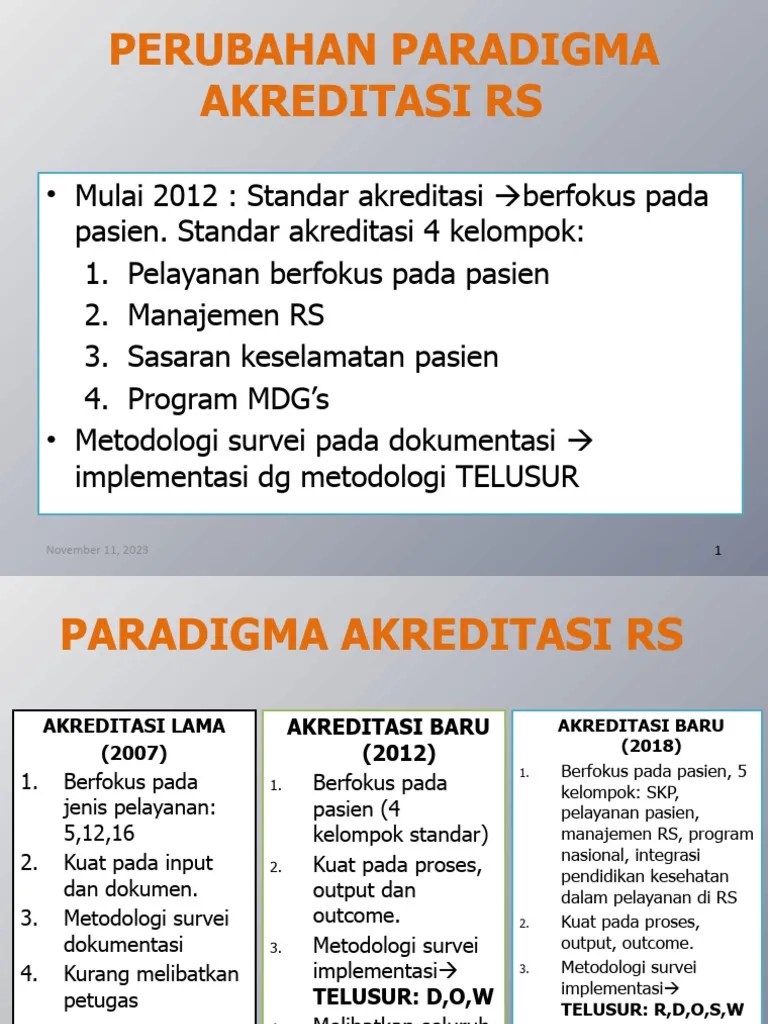 PPT - Standar Akreditasi Pelayanan Kesehatan - AKREDITASI 3 | PDF