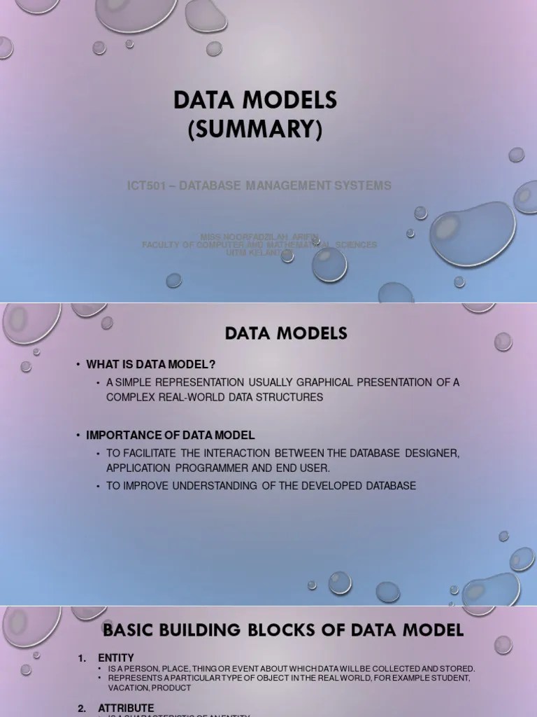 Chapter 2 - Data Model | Download Free PDF | Data Model | Databases
