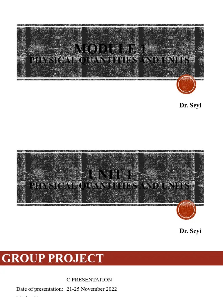 Module 1 - Physical Quantities And Units - Complete | PDF ...