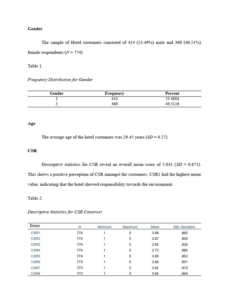 Reporting Descriptive Statistics | PDF | Standard Deviation | Mean
