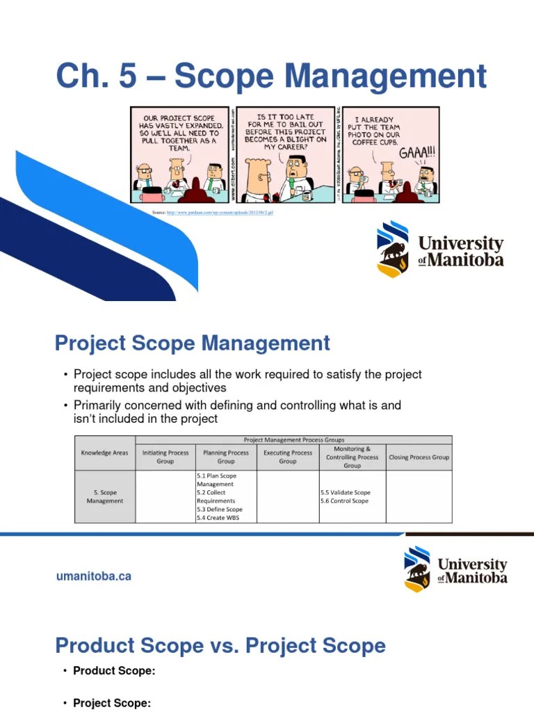 Ch. 5 - Scope Management - Skeleton | PDF | Business | Systems Engineering