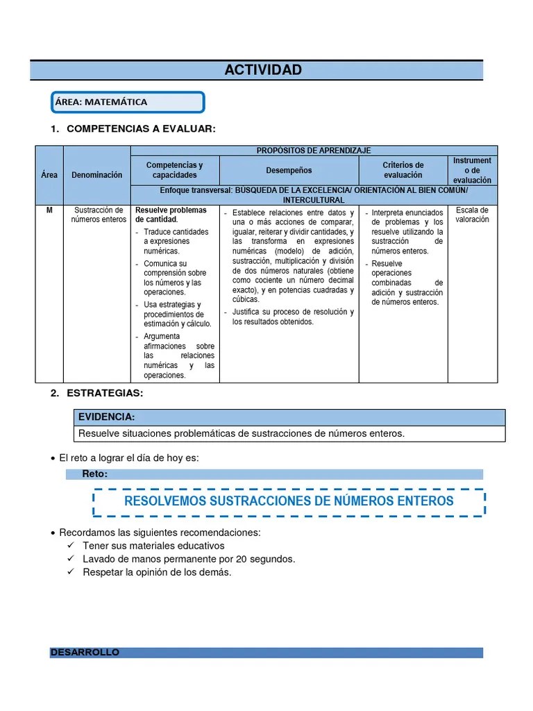 Matemática - 15 Diciembre | PDF | Sustracción | Entero