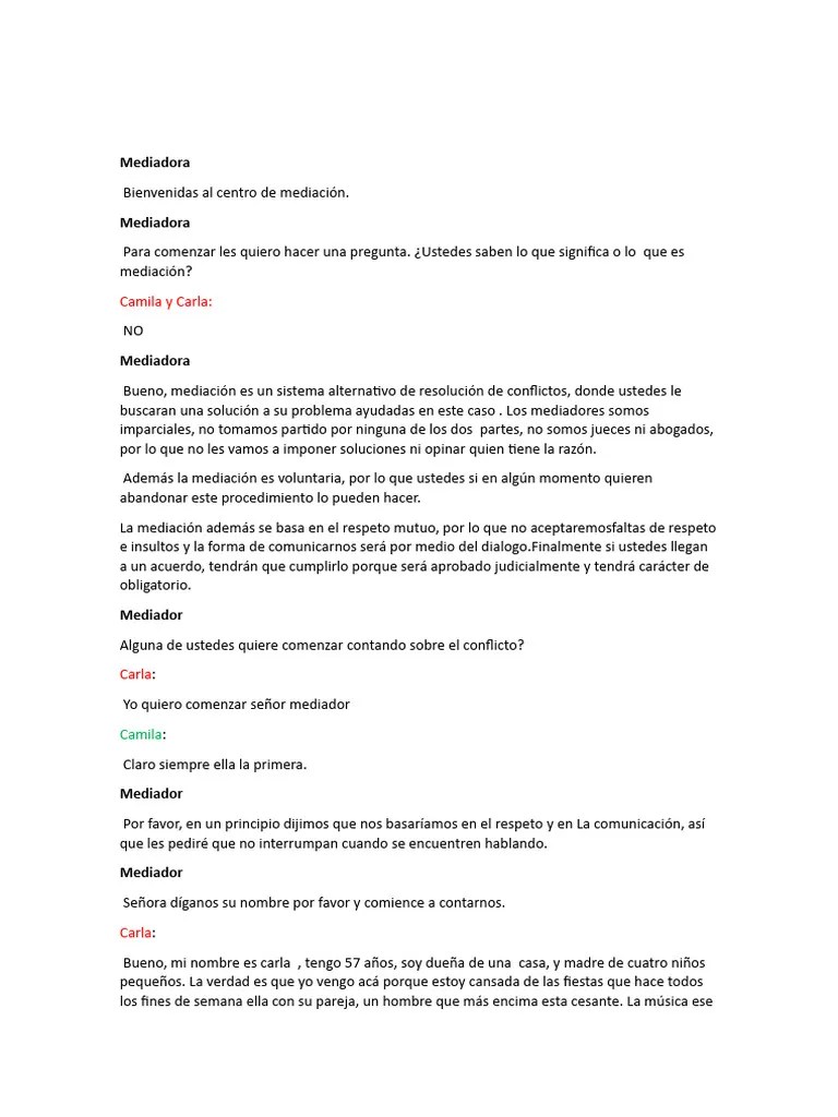 Caso Mediación | PDF | Mediación
